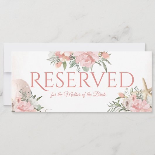 Reserviert: Floral Beach Einladung (Vorderseite)