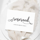 Reserviert für Black Simple Wedding Sign