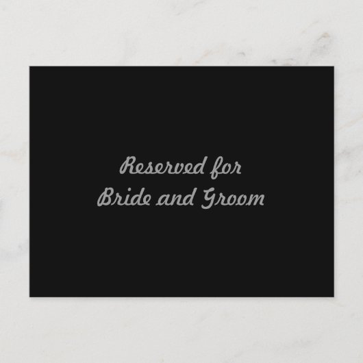 Reserviert für Bride and Groom Card Postkarte (Vorderseite)