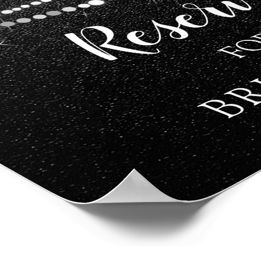 Reserviert für das Brautparty String Lights Poster (Ecke)