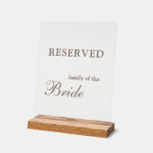 Reserviert für das Familienschild Acrylschild (Winkel)