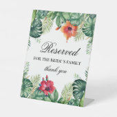 Reserviert für das Tropische Tischzeichen der Fami Sockelschild (Vorderseite)