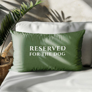 Reserviert für den Hund Grüner Leinen Textur Druck Dekokissen