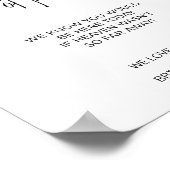 Reserviert für den Vater der Braut Poster (Ecke)