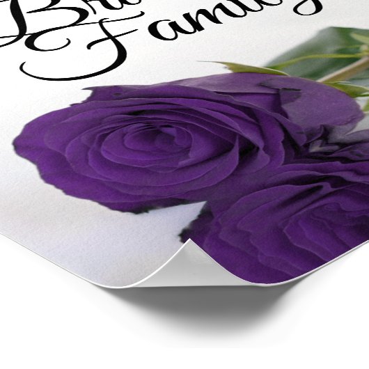 Reserviert für die Lila Rose von Bride Family Roya Poster (Ecke)