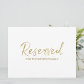 "Reserviert" für Familienzeichen | Stilvolle Hands Einladung (Stehend Vorderseite)