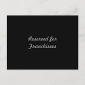 Reserviert für Franchisen Postkarte (Vorderseite)