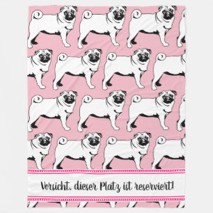 Reserviert für Herr Mops Fleecedecke