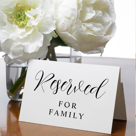 Reserviert für Hochzeitsempfängerin Karte