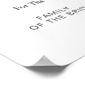 Reserviert für Hochzeitsfeiern Empfang Poster (Ecke)