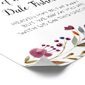 Reserviert für Vater der Braut Burgund Hochzeit Poster (Ecke)