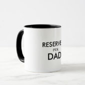 Reserviert für Vater Tasse | Personalisierter Vate (Vorderseite Links)