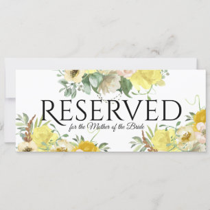 Reserviert Gelbe Blumen Einladung