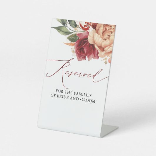 Reserviert - Hochzeit von Blume, die erdig werden Sockelschild (Vorderseite)