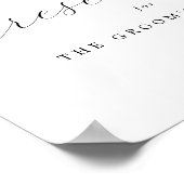 Reserviert | Hochzeitszeichen der Familie Groom Poster (Ecke)