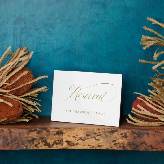 Reserviert | Imitate Verzierte Script Hochzeit Fotoplatte (Seite)