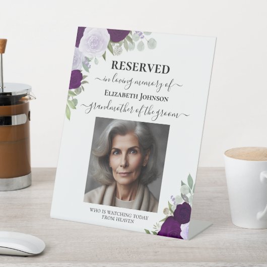 Reserviert in Loving Memory Lila Rose Hochzeit Sockelschild (In SItu)