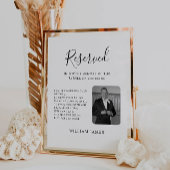 Reserviert in Memory Sign, Wedding Memorial Templa Sockelschild