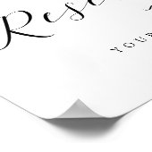 Reserviert mit benutzerdefiniertem Text Empfang Di Poster (Ecke)