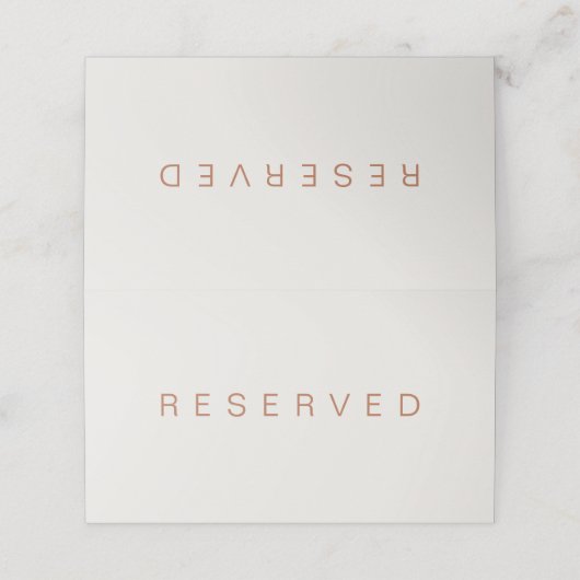 Reserviert Platzkarte (Außenseite Aufgefaltet)