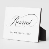 Reserviert | Schwarz-Weiß-Verzierte Skripthochzeit Fotoplatte (Seite)