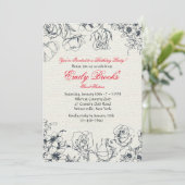 Reservierte Blume Einladung (Stehend Vorderseite)