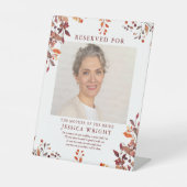 Reservierte Foto-Hochzeit Gerettet Sockelschild (Vorderseite)