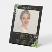 Reservierte Foto-Hochzeit Gerettet Sockelschild (Vorderseite)