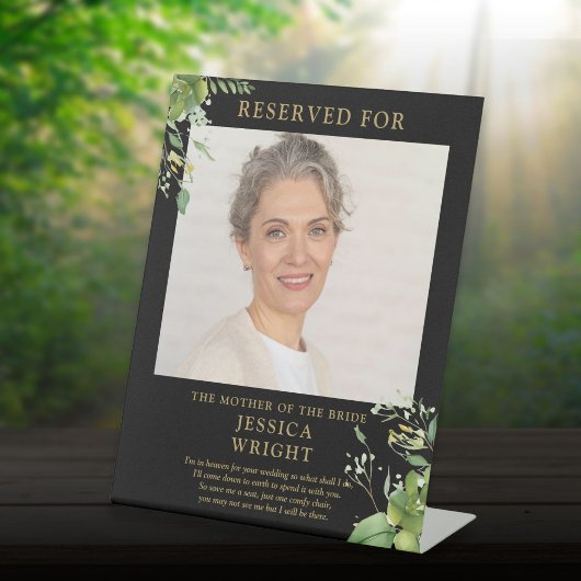 Reservierte Foto-Hochzeit Gerettet Sockelschild