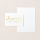 Reservierte Gold Foil Special Guest Table Card Folienkarte (Anzeige)