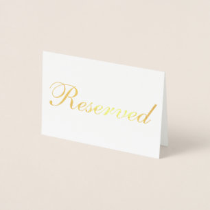 Reservierte Gold Foil Table Card Folienkarte