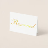 Reservierte Gold Foil Table Card Folienkarte (Vorderseite)