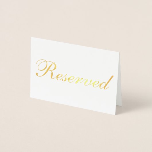 Reservierte Gold Foil Table Card Folienkarte (Vorderseite)