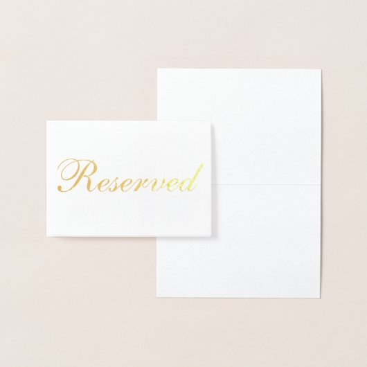 Reservierte Gold Foil Table Card Folienkarte (Anzeige)