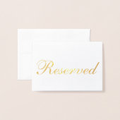 Reservierte Gold Foil Table Card Folienkarte (Vorderseite mit Umschlag)