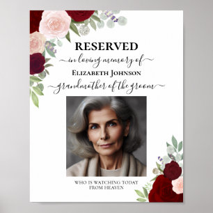 Reservierte Hochzeit in Roter Flora Poster