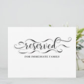 Reservierte Hochzeitskarte Einladung (Stehend Vorderseite)