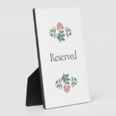 Reservierte Hochzeitstafel-Schilder mit Blumenmoti Fotoplatte (Seite)
