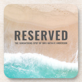 Reservierte Meer und Sand Geschenk Sommerurlaub St Getränkeuntersetzer