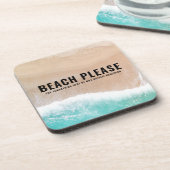 Reservierte ozeanische Strandgeschenke Sommer lust Getränkeuntersetzer (Linke Seite)