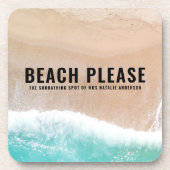 Reservierte ozeanische Strandgeschenke Sommer lust Getränkeuntersetzer (Vorderseite)