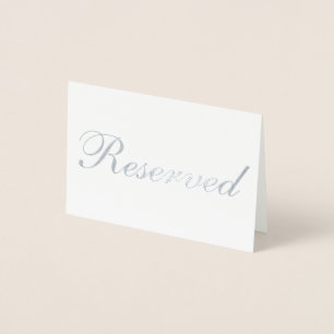 Reservierte Silberfolie-Tafel Folienkarte