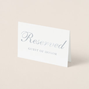 Reservierte Silver Foil Special Guest Table Card Folienkarte