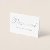 Reservierte Silver Foil Special Guest Table Card Folienkarte (Vorderseite)