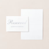 Reservierte Silver Foil Special Guest Table Card Folienkarte (Anzeige)