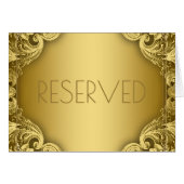 Reservierte Sitzkarten Elegantes Gold (Vorderseite (Horizontal))