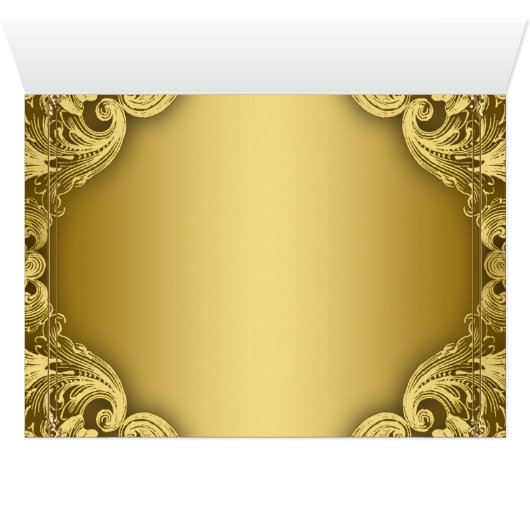 Reservierte Sitzkarten Elegantes Gold (Innenansicht Horizontal (Unten))
