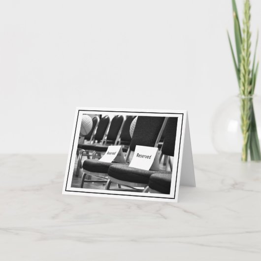 Reservierte Sitzplätze Dankeskarte (Vorderseite)