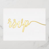 Reservierte Sitzplätze Einfach Elegant Keine Rücks Folie Einladungspostkarte (Vorderseite)