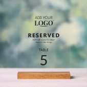 Reservierte Sitzplätze Minimal Modernes Restaurant Acrylschild (Neutral)